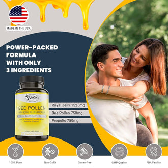Pure By Nature Bee Pollen, 120 Count