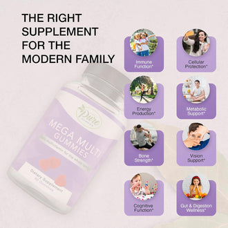 Mega Multi-Vitamin for Both Adults and Children, 60 Gummies
