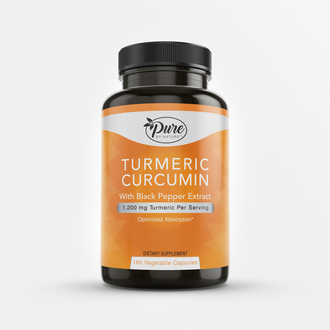 Pure By Nature Turmeric Curcuminoids with Black Pepper Extract 100% Organic, 180 Count